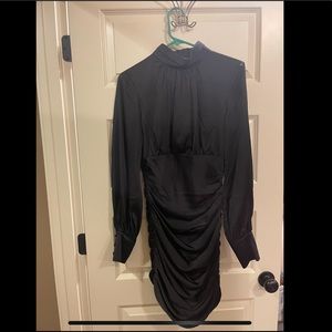 Jay Godfrey Black Ruched Dress
